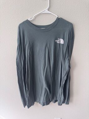 The North Face Men's Long Sleeve Logo Tee - Slate Blue Green